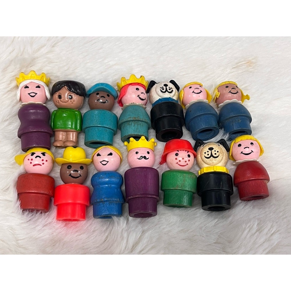 Vintage Fisher Price Little People Mixed Lot of 17 1970s 1980s Plastic Wood